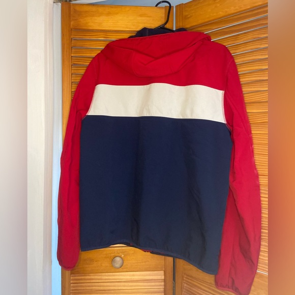 Tommy Hilfiger Size Small Red White Blue Zip Jacket with hood - Picture 2 of 7
